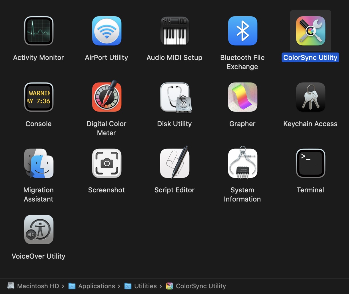 ColorSync Utility Path